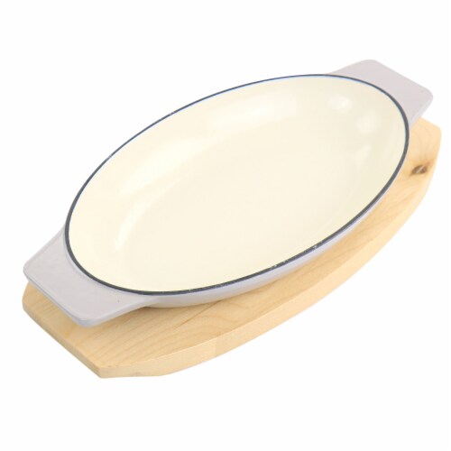 Martha Stewart Deep Au Grain Cool Grey Birch Wood Tray Perspective: front