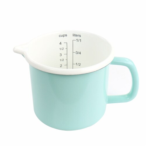 Martha Stewart Enamel on Steel Measuring Cup - Turquoise Perspective: front