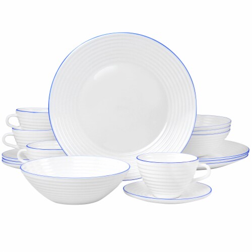 Oster Juego De Vajilla 16 Piece Opal Glass Dinnerware Set in White 1 Each Smith s Food and Drug