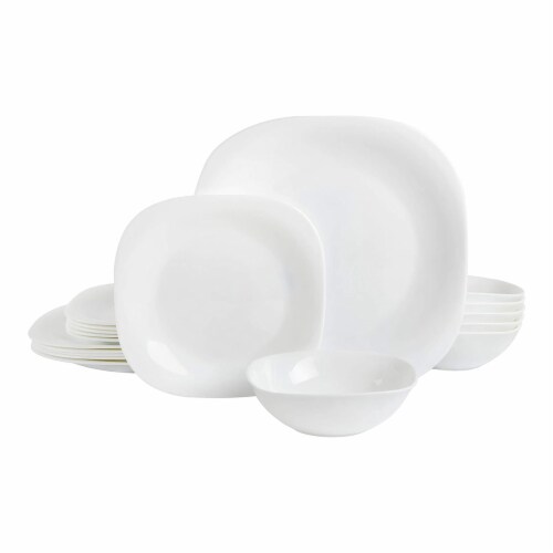 Gibson Home Break and Chip Resistant Square Dinnerware Set