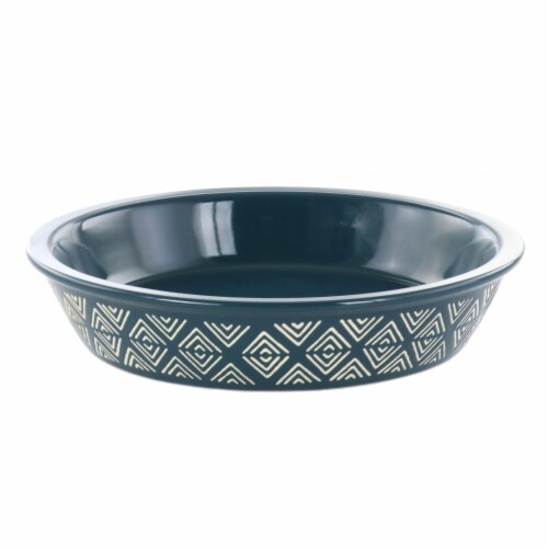 Laurie Gates 10 Inch Wax Relief Stoneware Tierra Pie Dish in Blue ONE SIZE Mariano s