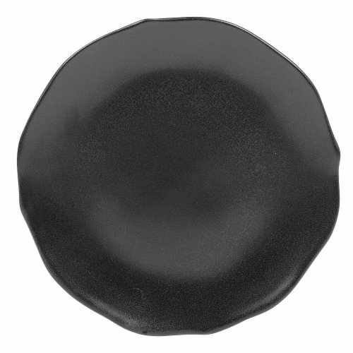 Sur La Table Scalloped Salad Plate - Black Perspective: front