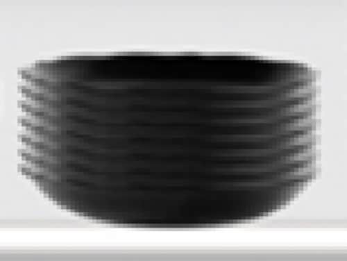 Sur La Table Scalloped Dinner Bowl - Black Perspective: front