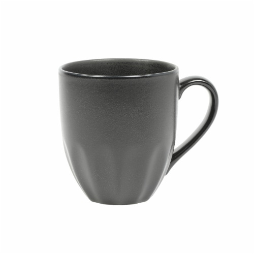 Sur La Table Scalloped Coffee Mug - Black Perspective: front