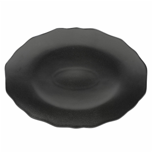 Sur La Table Scalloped Serving Platter - Black Perspective: front
