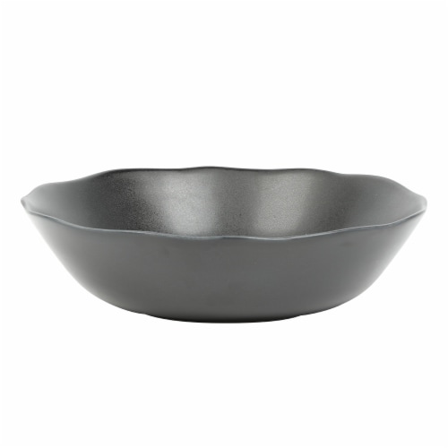 Sur La Table Scalloped Serving Bowl - Black Perspective: front
