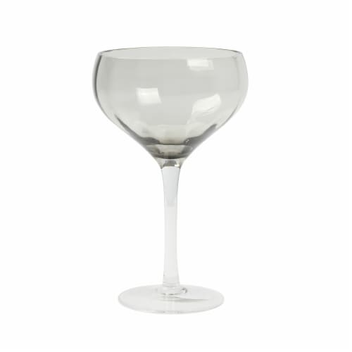 Sur La Table Coupe Glass - Smoke Black Perspective: front
