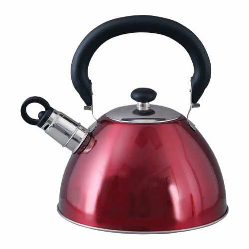Mr. Coffee Morbern 1.8 Qt Stainless Steel Whistling Tea Pot Kettle Metallic Red 1 Piece Metro Market
