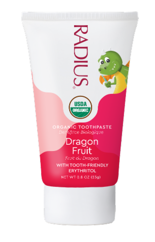Radius Organic Dragon Fruit Children's Toothpaste Perspective: front