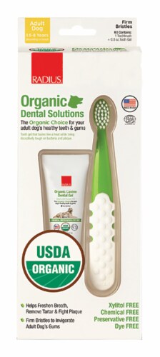 Radius® Organic Adult Dog Dental Solutions Kit Perspective: front