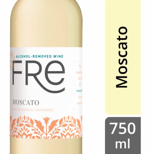 Fre Non Alcoholic White Moscato Low Calorie Non Alcoholic Wine Perspective: front