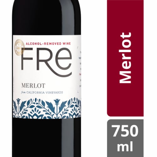 FRE Alcohol-Removed Merlot California Red Wine 750 ml Perspective: front