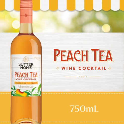 Sutter Home Peach Tea Wine Ready to Drink Cocktail Perspective: front