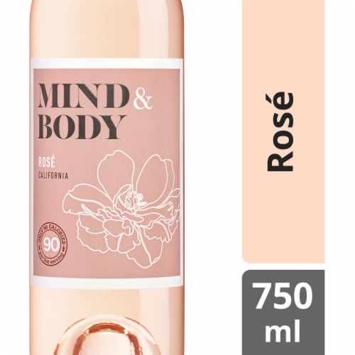 Mind & Body Low Alcohol & Low Calorie Rose Wine Perspective: front