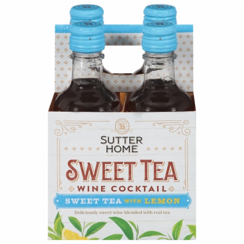 Sutter Home Sweet Tea with Lemon Wine Ready to Drink Cocktail Single Bottle Perspective: front
