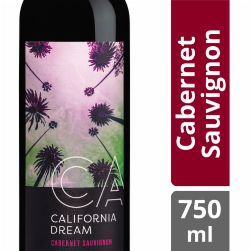 California Dream Cabernet Sauvignon Red Wine Bottle Perspective: front