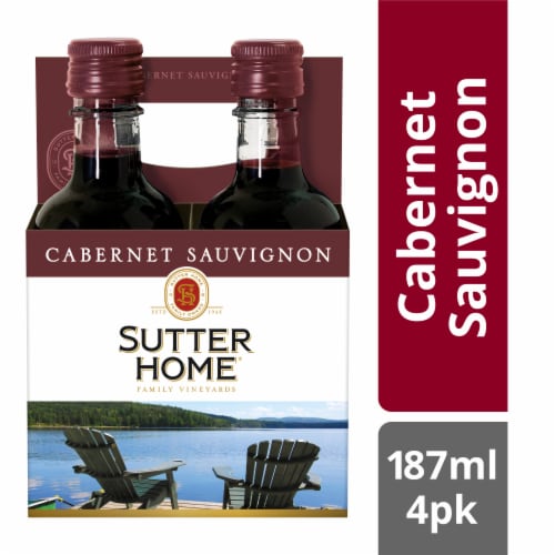 Sutter Home Mini Cabernet Sauvignon Red Wine Pack 4 bottles 187