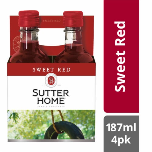 Sutter Home Sweet California Red Wine 4 bottles/ 187 ml Perspective: front