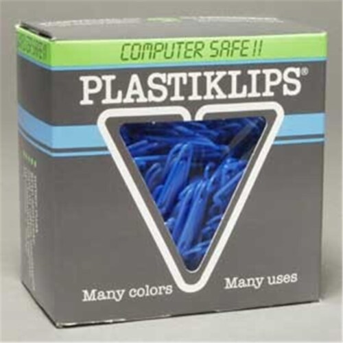 Plastiklips Paper Clips Medium Size 500 Pack DARK BLUE (LP-0330) Perspective: front