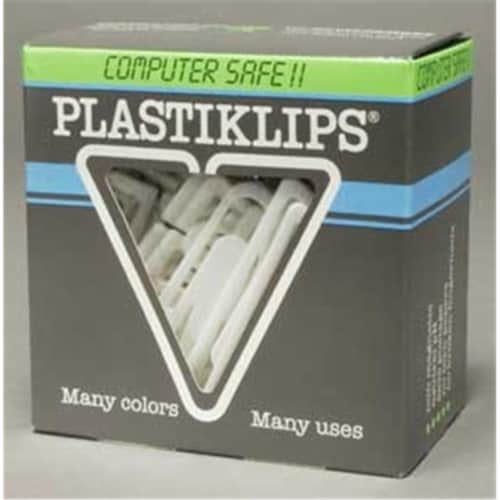 Plastiklips Paper Clips X Large Size 50 Pack WHITE (LP-1710) Perspective: front