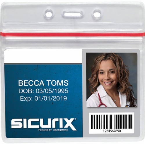 Sealable Cardholder, Horizontal, 3.75 x 2.62, Clear, 50/Pack Sealable Cardholder, Horizontal, 3.75 x 2.62, Clear, 50/Pack