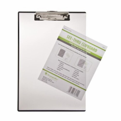 Unbreakable Quick Reference Clipboard with Dry Eraseable Transparent Protective Cover, Clear Perspective: front