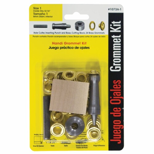 Lord & Hodge Brass Grommet Kit Perspective: front