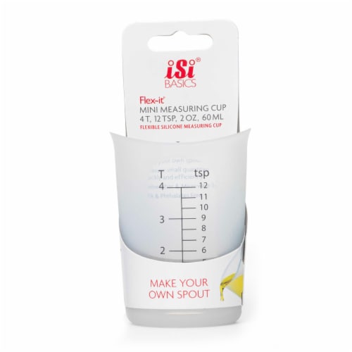 iSi Basics Silicone Flexible Clear Measuring Cup, 2 Ounce Perspective: front