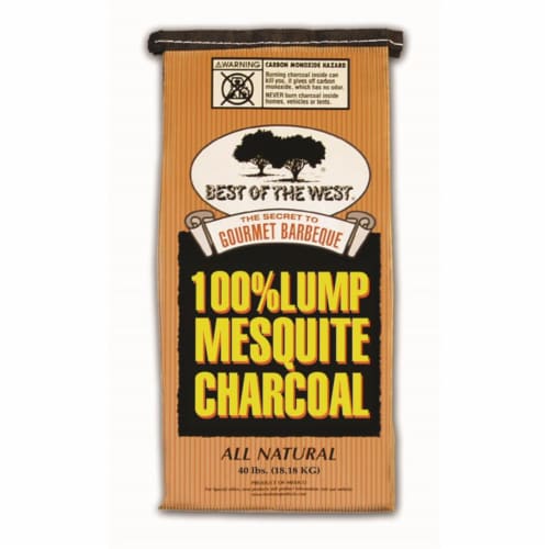 Best of the West® Mesquite Natural Hardwood Lump BBQ Grill Charcoal Perspective: front