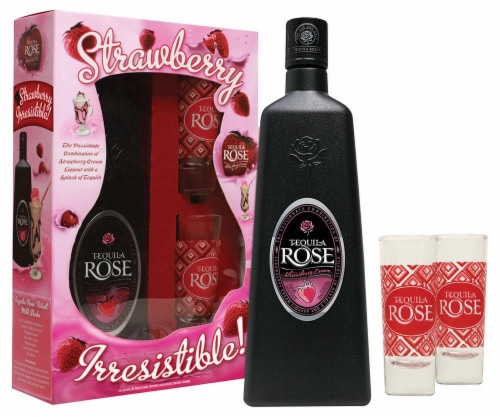 Tequila Rose Strawberry Cream Gift Box Perspective: front