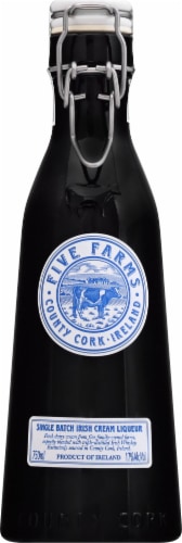 Five Farms Single Bathc Irish Cream Liqueur Perspective: front