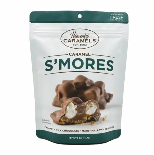 Heavenly Caramels™ Caramel S'Mores Chocolate Candy Bag Perspective: front