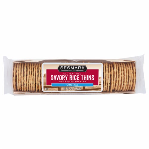 Sesmark Savory Rice Thins Rice Crackers Perspective: front