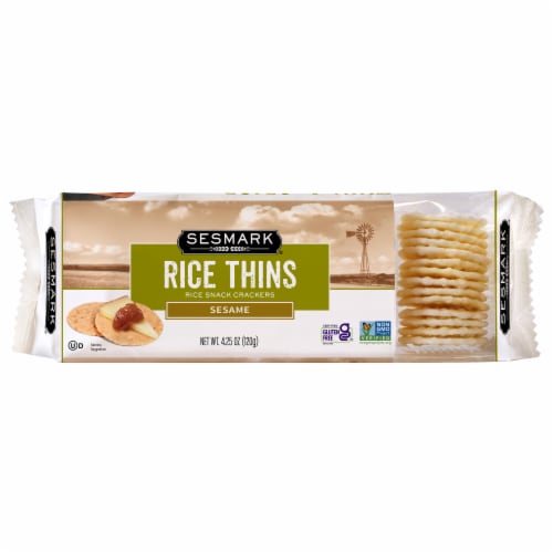 Sesmark Foods Sesame Rice Thins Perspective: front