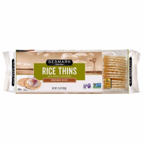 Sesmark Foods Brown Rice Thins Perspective: front