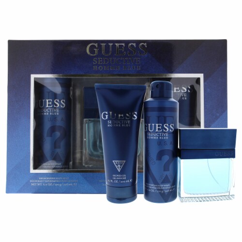 Guess Seductive Homme Blue 3.4oz EDT Spray, 6.0oz Deodorant Body Spray ...