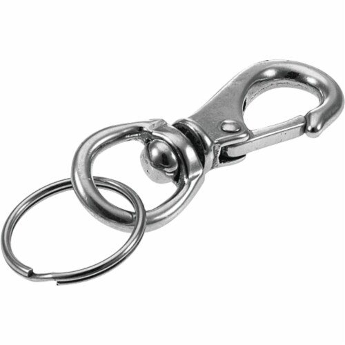 Lucky Line Nickel-Plated Zinc 1-1/2 In. x 3-1/4 In. L. Key Chain 44701 Perspective: front