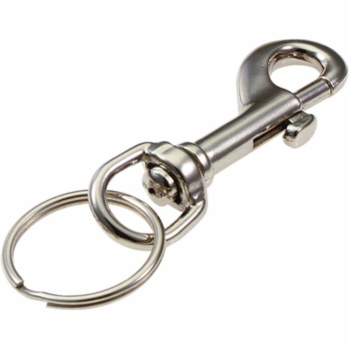 Lucky Line Nickel-Plated Steel 1-1/8 In. x 3-1/8 In. L. Key Chain 45101 Perspective: front