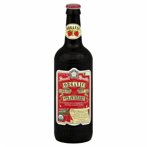 Samuel Smith's Organic Strawberry Beer Single Bottle Perspective: front
