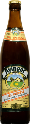Ayinger Ur-Weisse Beer Single Bottle Perspective: front