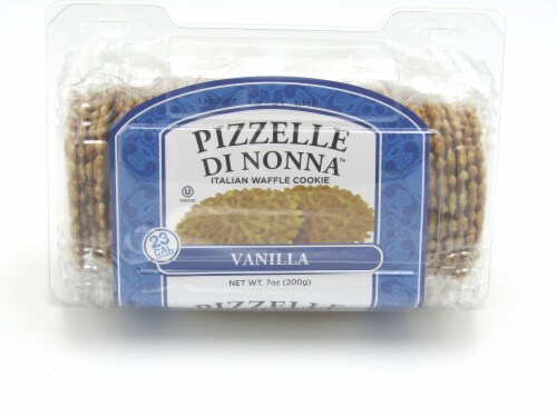 Pizzelle Di Nonna Vanilla Italian Waffle Cookie Perspective: front