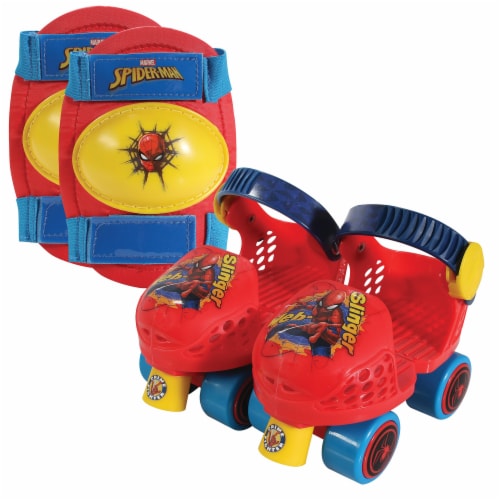 PlayWheels Marvel Spider-Man Kids Roller-skates with Knee Pads, 1