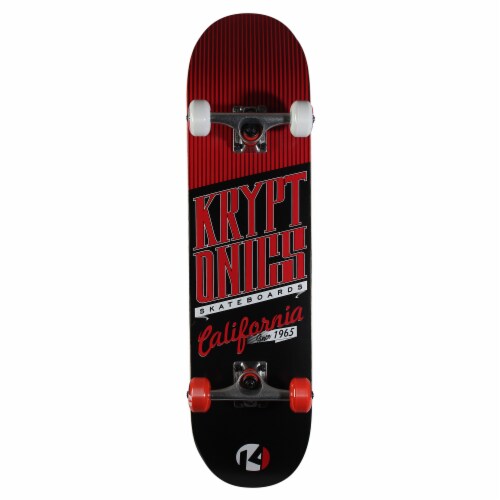 Kryptonics Skateboards Star Series Skateboard - Cali Red Perspective: front