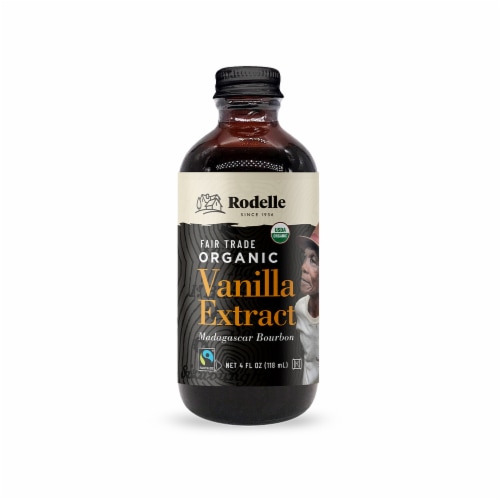 Rodelle Fair Trade Organic Madagascar Bourbon Vanilla Extract Perspective: front