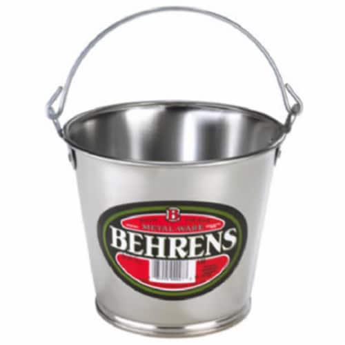 Behrens 1202GS 2 Quart Galvanized Sheet Steel Pail Perspective: front