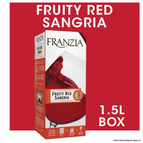 Franzia House Favorites Fruity Red Sangria California Wine Perspective: front