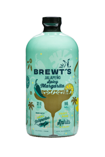 Brewt's Jalapeno Spicy Margarita Mix Perspective: front