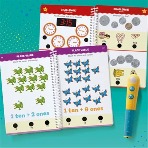 Educational Insights® Hot Dots® Junior Let's Master Grade 1 Math Set with Hot Dots Pen Perspective: front