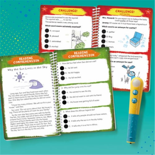 Educational Insights® Hot Dots Junior Let's Master Grade 2 Reading Set with Hot Dots Pen Perspective: front
