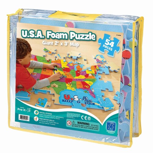 Educational Insights USA 4809 Foam Map Puzzle Perspective: front